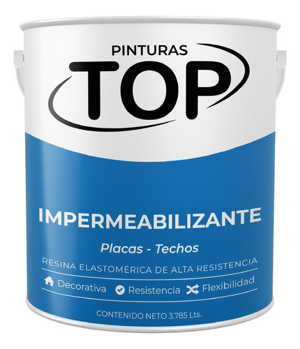 Pintura Top Impermeabilizante Blanco Mate Galon