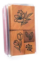 Comprar Set Sellos Decorativos:  Flores Renata  Contiene 4 Sellos.