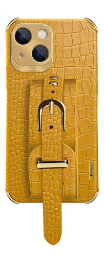 Funda Protectora De Poliuretano Para Samsung Galaxy S23, S23 Ultra Y S23 Plus, Diseño De Cocodrilo, Correa De Muñeca