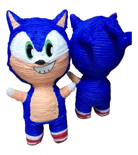 Piñata Sonic Púas Azul Rojo