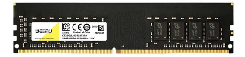 Memoria Ram Gamer Pc-25600 De 1 X 32 Gb Weimu Ddr4 3200 Mhz