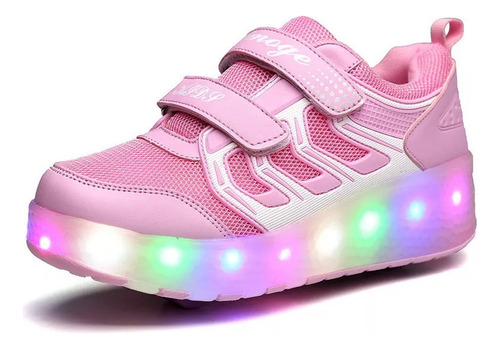 Patines De Zapatillas Led Con 2 Ruedas, Zapatos Deportivos