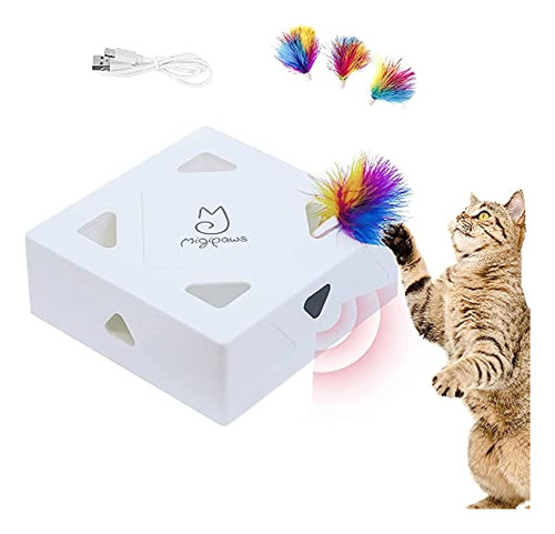 Migipaws Cat Toys, Interactivo Automático Feather Mice 7 Hol