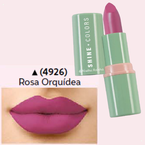 Batom Rosa Orquídea Abelha Rainha Matte Fps 15 Textura Macia