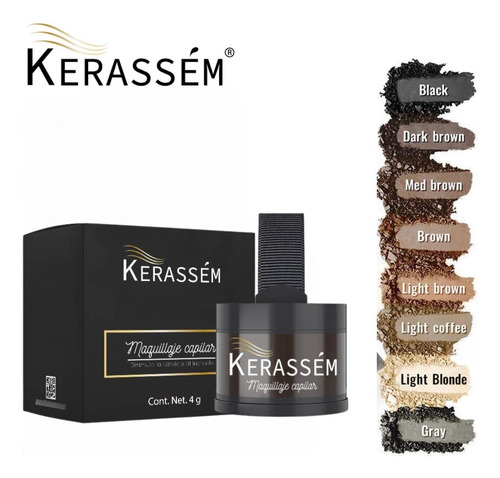 Maquillaje Capilar Para Calvicie Kerassém (cabello Y Barba)