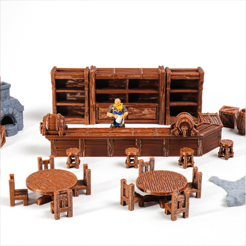 Conjunto De Muebles De Bar De Taberna 3dyyt Para D&d