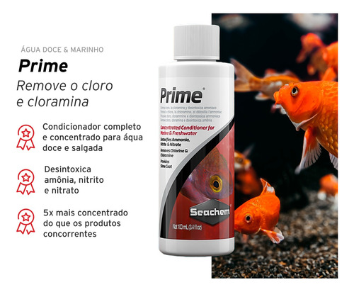 Kit Seachem Stability 100ml + Prime 100ml + Pristine 100ml