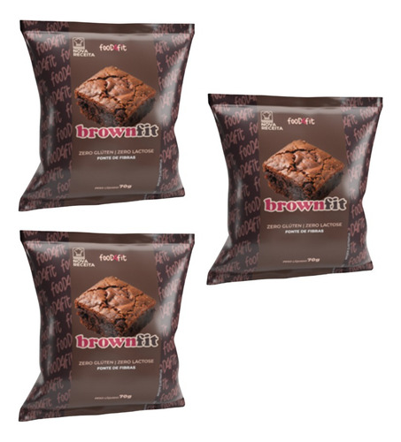 3 Brownfit 70g - Food4fit - Brownie Zero Glúten/lactose