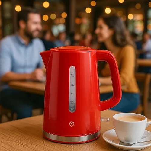 Jarra Eléctrica 1.7l Apagado Automático Sistema Strix Office Rojo