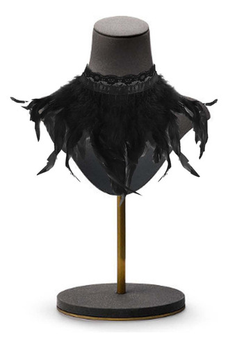 Capa De Envoltura De Hombro De Plumas Artificiales De Moda,