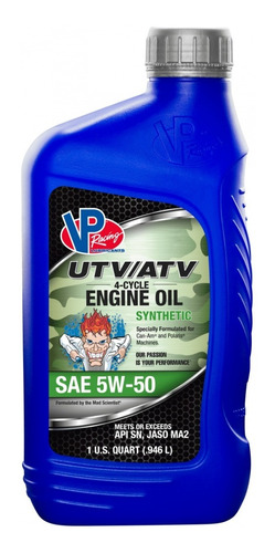 Vp Lubricante Motor Utv/atv 4-cycle 5w50 Quart