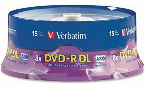 Verbatim Dvd+r Dl 8.5gb 8x Spindle C/15