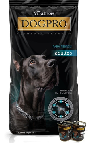 Alimento Dogpro X 15 Kg + 2 Latas Alimento Húmedo X 340 Gr