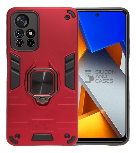 Carcasa Para Xiaomi Poco M4 Pro 5g Anillo Antigolpe Colores