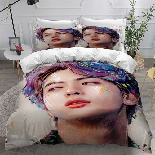 Kpop Bts - Juego De Ropa De Cama (3 Piezas), Diseño De Jin