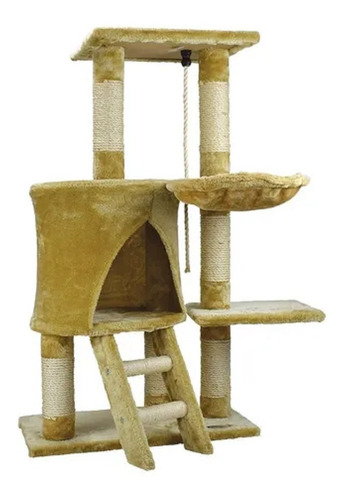 Mueble Torre Rascador Para Gatos Escalera Hamaca 55x30x96cm