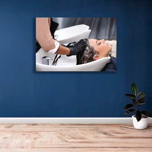 Cuadro Salon Belleza Spa Estetica Canvas Grueso 60x90cm Color Multicolor Armazón Bastidor
