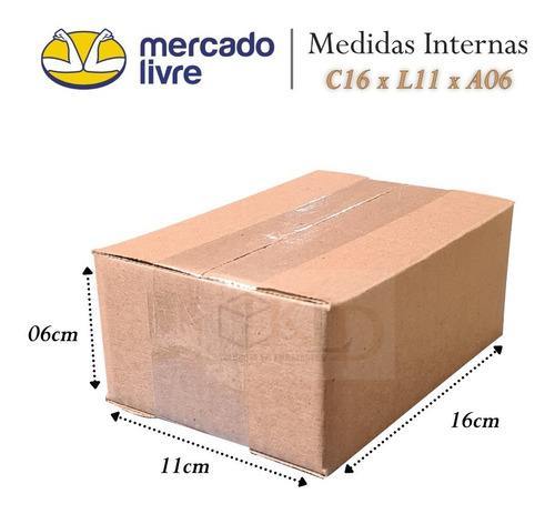 Imagem 3 de 8 de 100 Caixas De Papelão 16x11x6 Melhor Preço