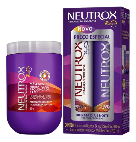 Kit Hidratação Poderosa Neutrox 24 Multibenefícios 