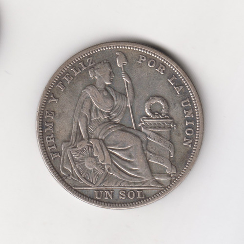 Moneda Perú 1 Sol 1926 Plata 37mm (c85)