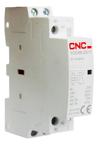 Contactor Modular 25a Nc + No 220v Riel Din 1 Puesto