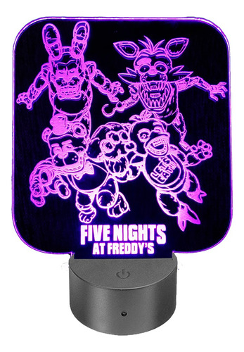 Lámpara Led Ilusión 3d Five Nights At Freddy's+control Remo