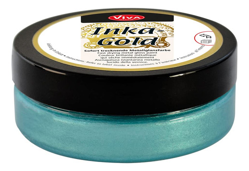 Viva Decoracion Inka Pintura Dorada 625gm Turquesa