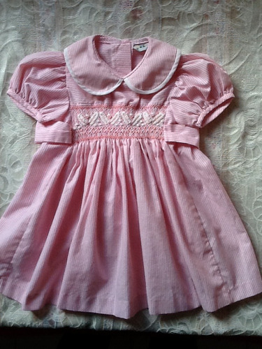 Vestido Para Niña 12 Meses Cuello Bebé. Vestidito Niñas.