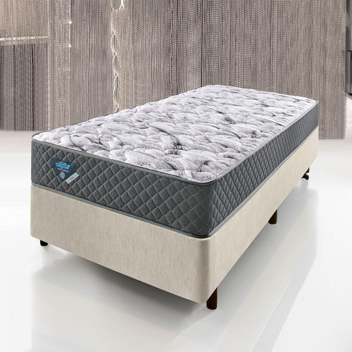 Box Areia Solteirão 96x203 Com Colchão Adapto Ecoflex