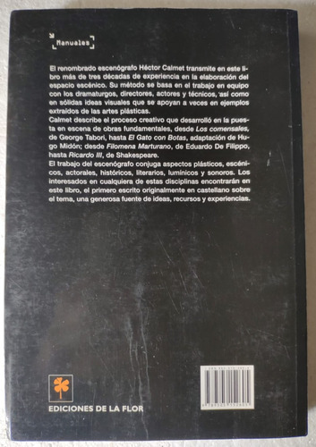 Escenografía Escenotecnia Iluminación Héctor Calmet Firmado (Usado)