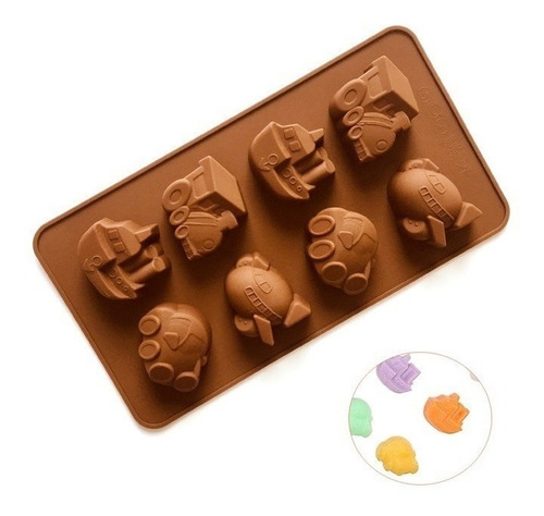 Molde Para Chocolates Molde Silicona Barco Carro Tren