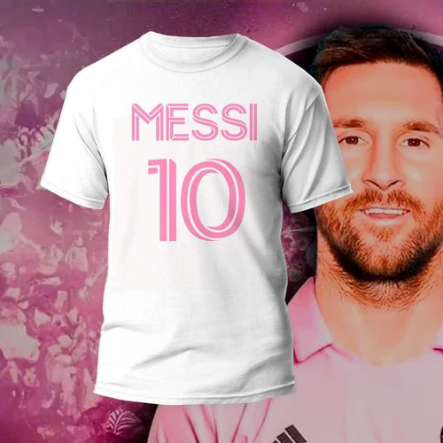 Remera Blanca Sublimada De Messi 10