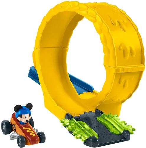 Pista Autos Mickey Mouse Carreras De Mostaza Sobre Ruedas