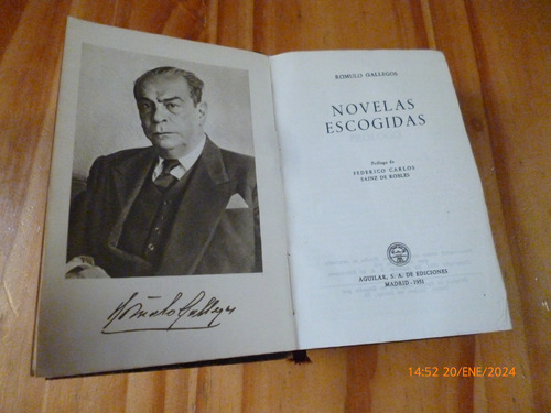 Novelas Escogidas, Ròmulo Gallegos (1951)