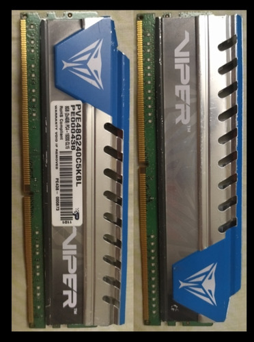 Memoria Ddr4 Marca Viper De 4 Gigas 10 Verdes 