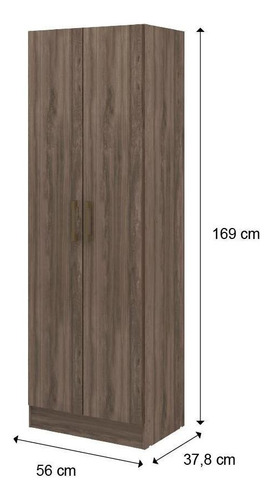 Armário utilitário multiuso 2 portas legno Carraro