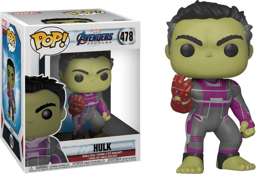 Funko Pop Avengers Endgame 6 PuLG. Hulk #478 (en D3 Gamers)