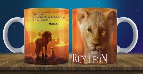 Kit Diseños Plantillas Tazas El Rey León Sublimación M2