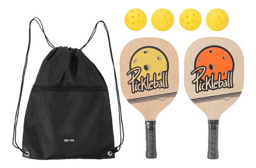 Juego De Palas De Pickleball De Madera Para Principiantes, R