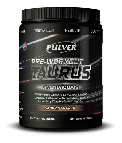 Pre-workout Taurus 400 Gr Pulver Arginina Taurina Sin Tacc