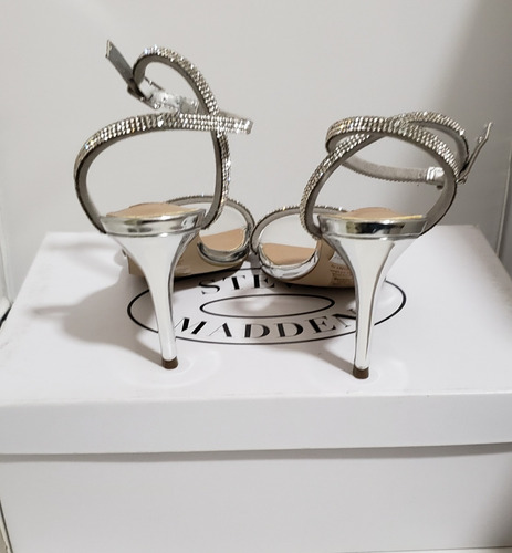 Zapatos Zapatillas Tacones Steve Madden Jelina Color Plata