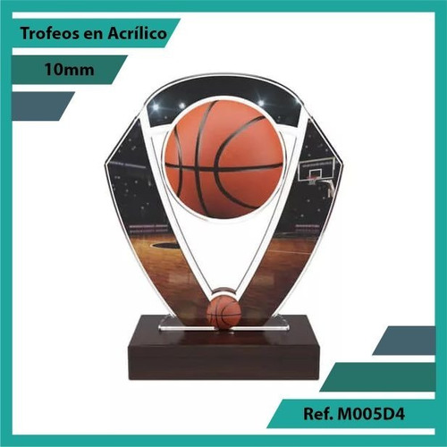 Trofeos En Acrilico Baloncesto Ref. M005d4