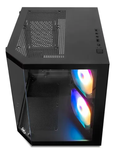 Gabinete Gamer Mancer Cv700m, Lateral De Vidro, Com 2 Fans Preto