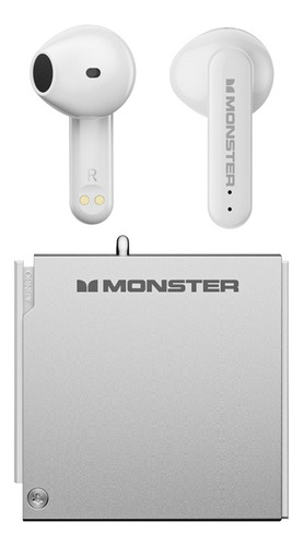 Fones de ouvido Bluetooth sem fio Monster Xkt17 Silver