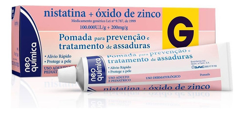 Pomada Creme Para Assadura Nistatina Óxido Zinco 60g Kit 3un