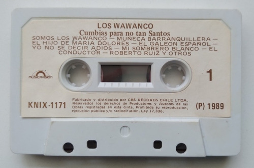 Cassete Los Wawanco - Cumbias Para No Tan Santos. J 