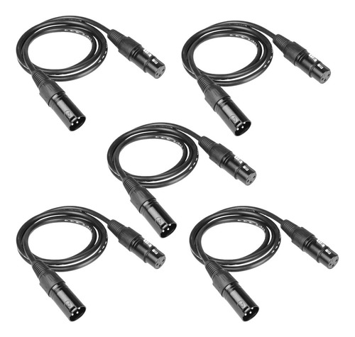 5x Cable Adaptador ( Xlr A Xlr ) Cable Para Mezclador De