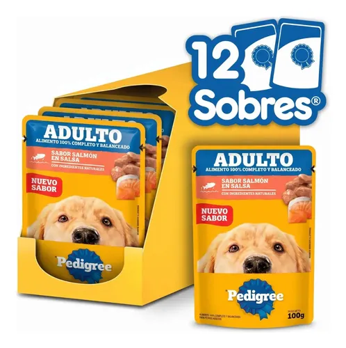 Pedigree Alimento Húmedo Sobrecito Perro Adulto Salmon 12 Un