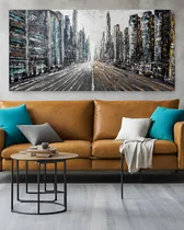 Comprar Cuadros Pintados A Mano Abstracto Ciudad Industrial Moderno 
