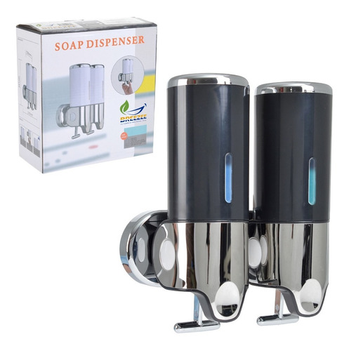 Dispensador Despachador Doble 1000ml Jabón Liquido Pared